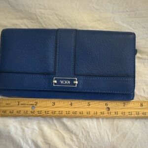 Tumi Navy Leather Accessory